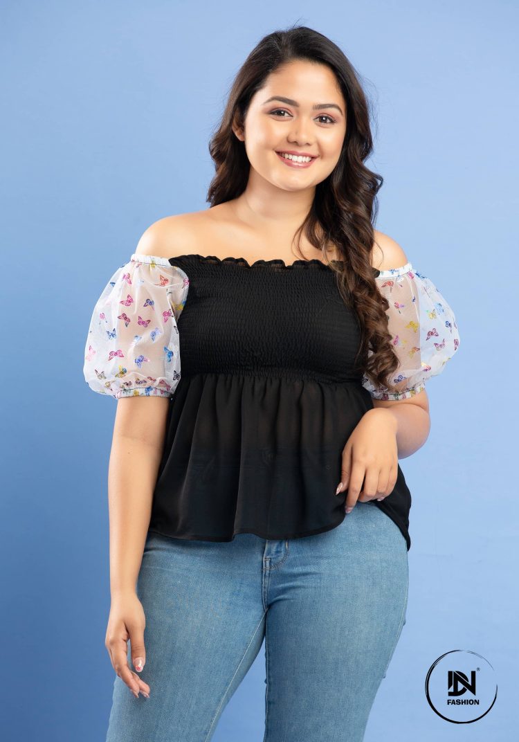 Butterfly Organza Smoke Top