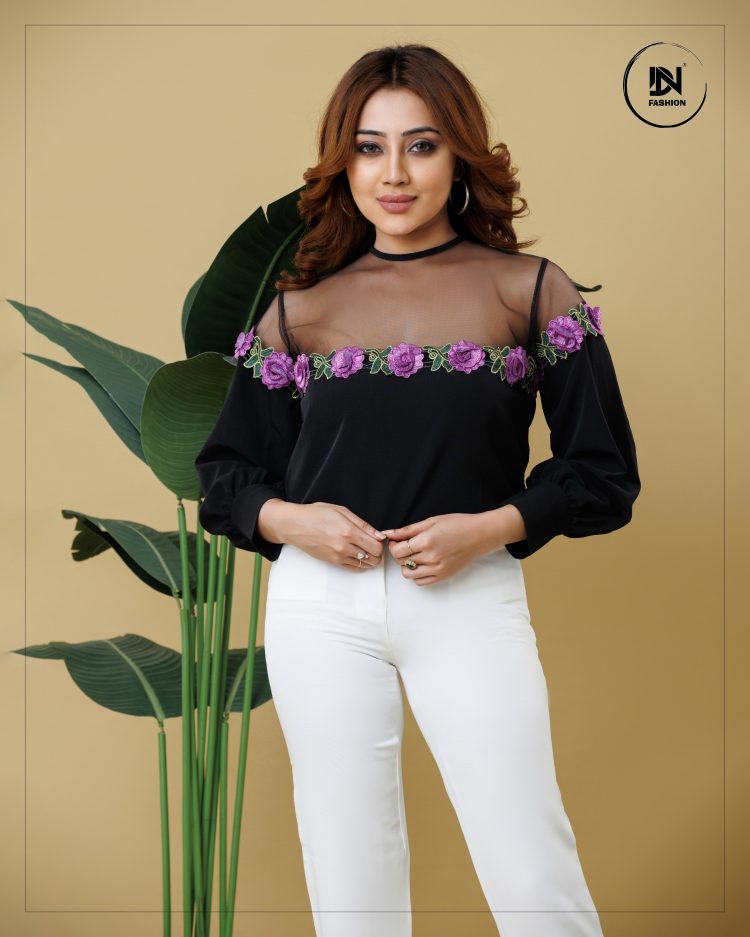 Floral Mesh Top