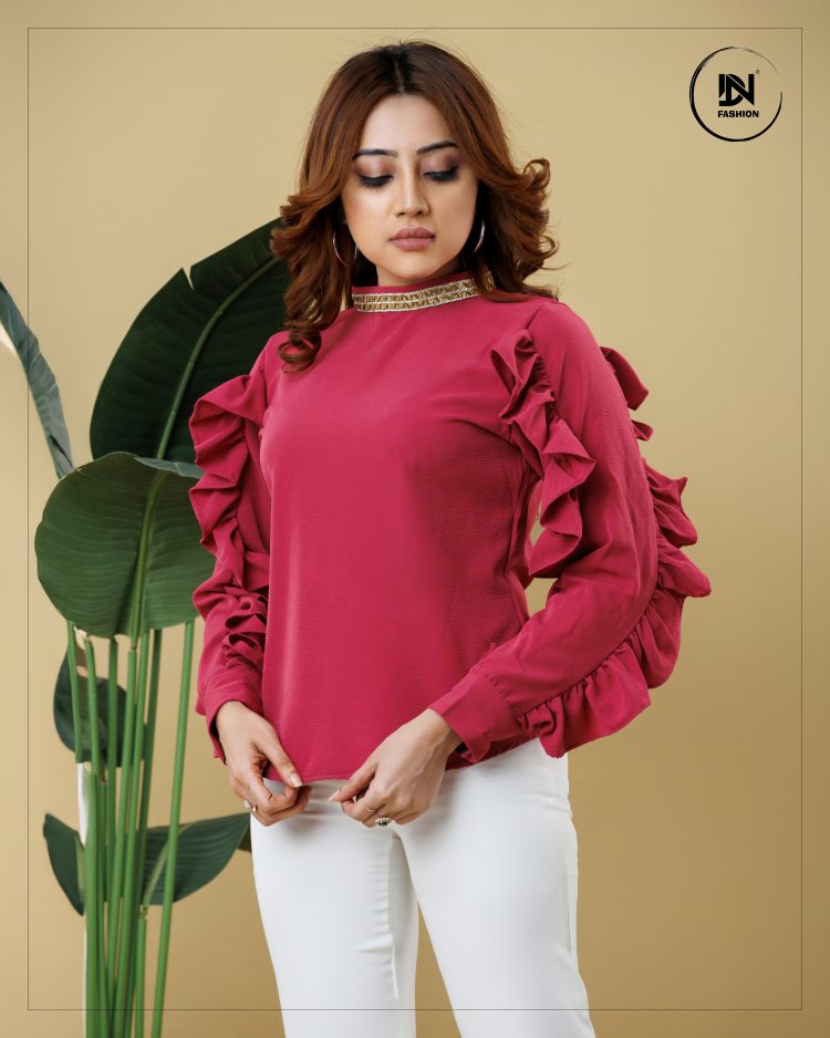 Ruffle Detail Top